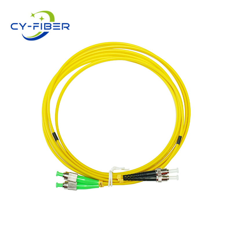 OS2 FC APC-ST UPC Duplex LSZH 3.0mm Fiber Optic Patch Cord, 3m